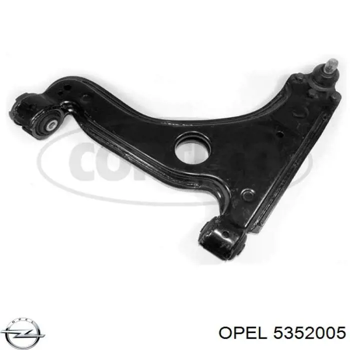 Compre 5352005 Opel Braço oscilante inferior esquerdo de suspensão dianteira