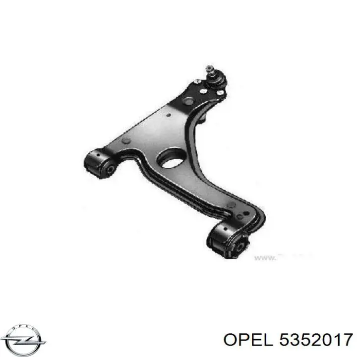 5352017 Opel Braço oscilante inferior direito de suspensão dianteira