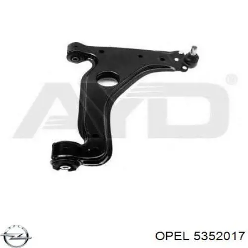 Braço oscilante inferior direito de suspensão dianteira Opel 5352017 preço, a partir de 59,59 USD