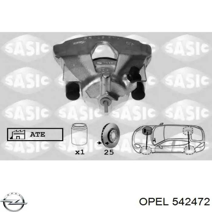 Compre 542472 Opel Suporte do freio dianteiro direito