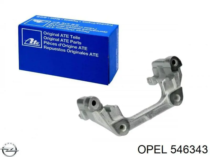 546343 Opel Braçadeira do freio de suporte traseiro