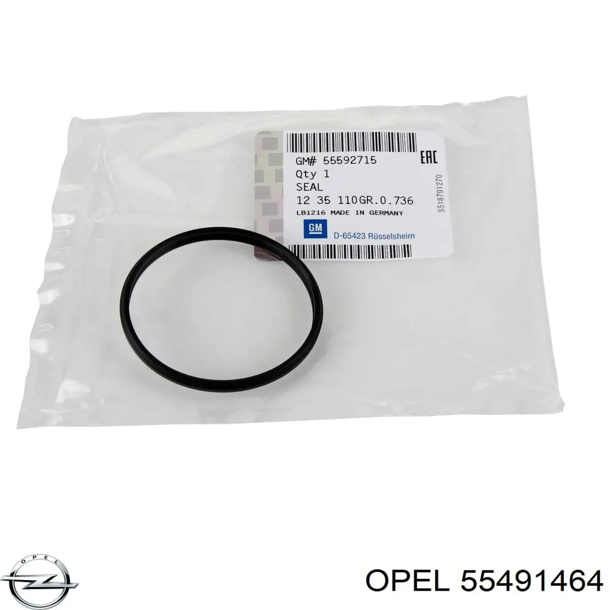 Vedante superior de tampa dianteira de motor General Motors 55491464