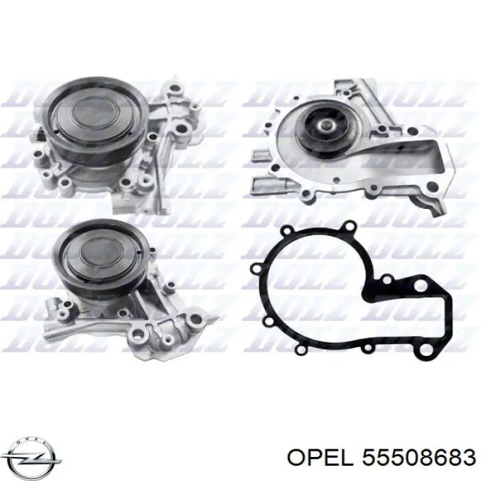 Bomba de água (bomba) de esfriamento Opel 55508683 preço, a partir de 266,10 USD