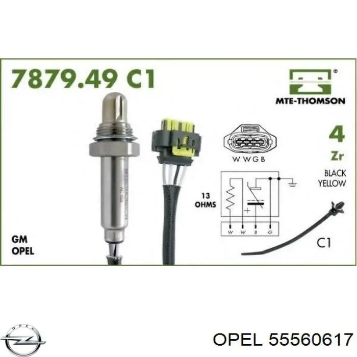 Sonda lambda, sensor de oxigênio depois de catalisador Opel 55560617 preço, a partir de 46,88 USD