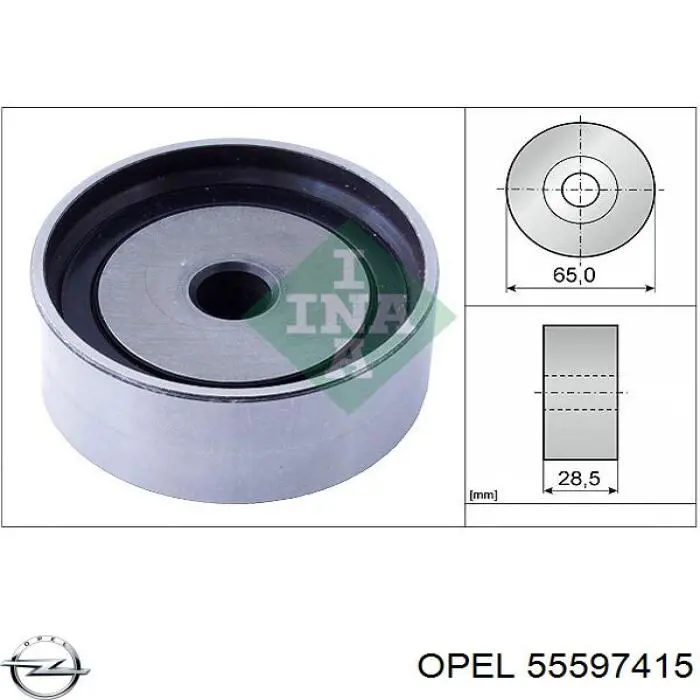 Compre 55597415 Opel Rolo parasita da correia do mecanismo de distribuição de gás
