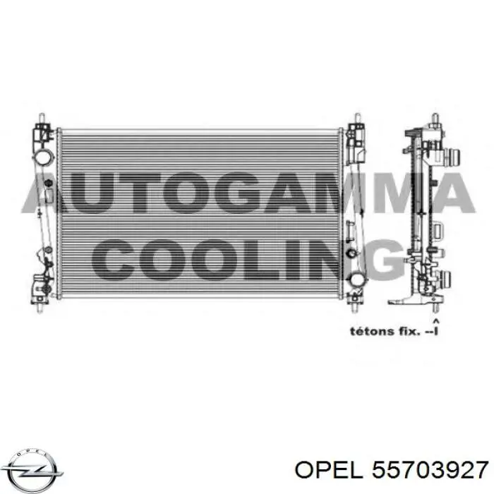 Radiador de esfriamento de motor Opel 55703927 preço, a partir de 72,48 USD