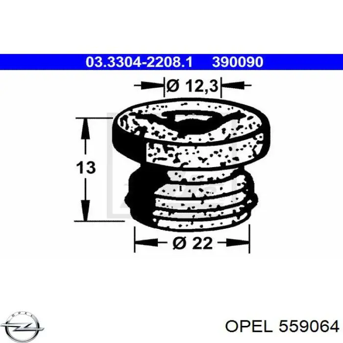 Compre 559064 Opel Kit de reparação de cilindro mestre do freio
