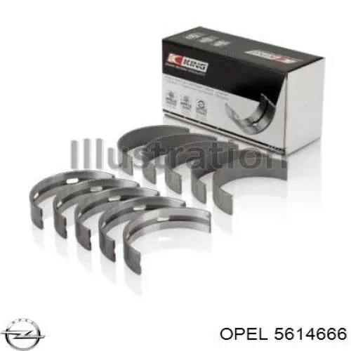 5614666 Opel Semianel de suporte (de carreira) de cambota, STD, kit