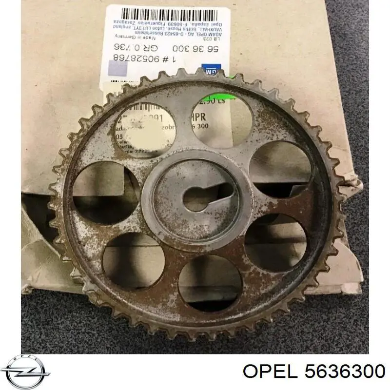 Engrenagem de cadeia da roda dentada da árvore distribuidora de motor Opel 5636300 preço, a partir de 92,69 USD