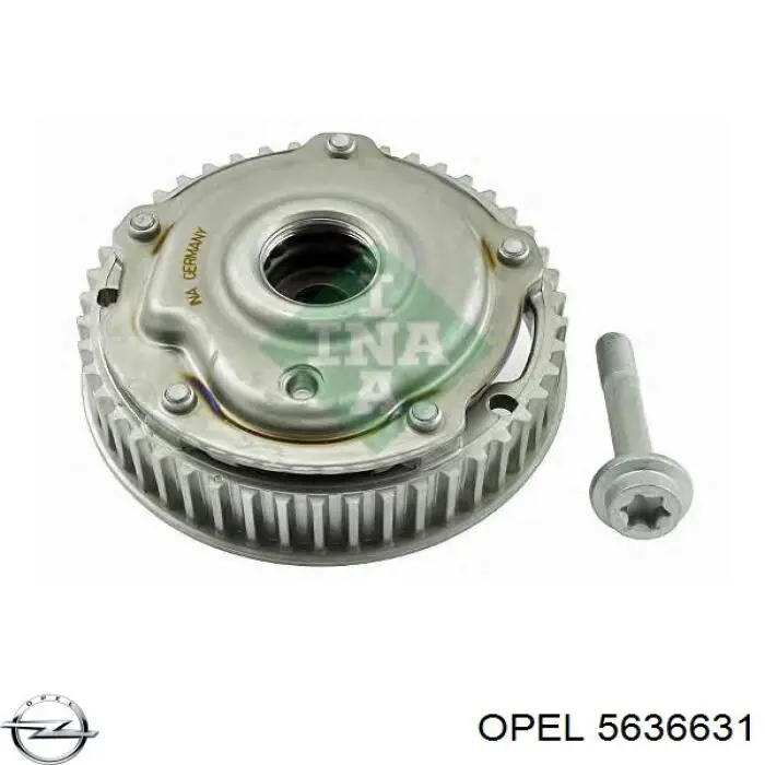 5636631 Opel Engrenagem de cadeia de roda dentada da árvore distribuidora de escape de motor