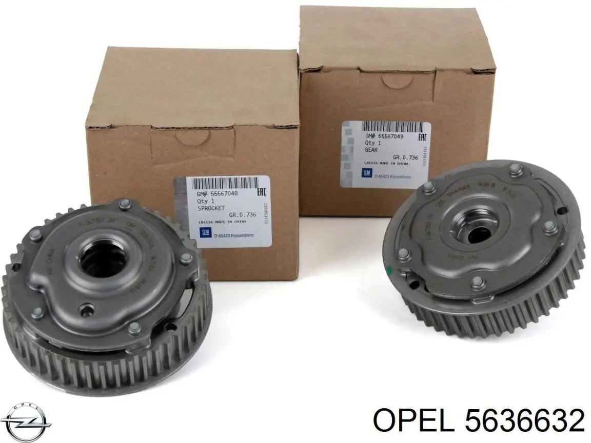 Compre 5636632 Opel Engrenagem de cadeia de roda dentada da árvore distribuidora de admissão de motor