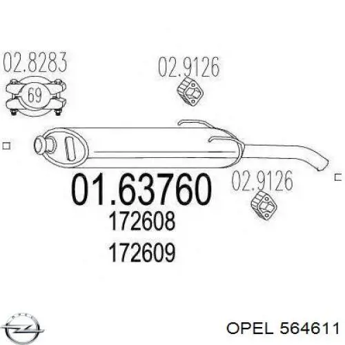 Válvula de impulsionador de vácuo dos freios Opel 564611 preço, a partir de 3,49 USD