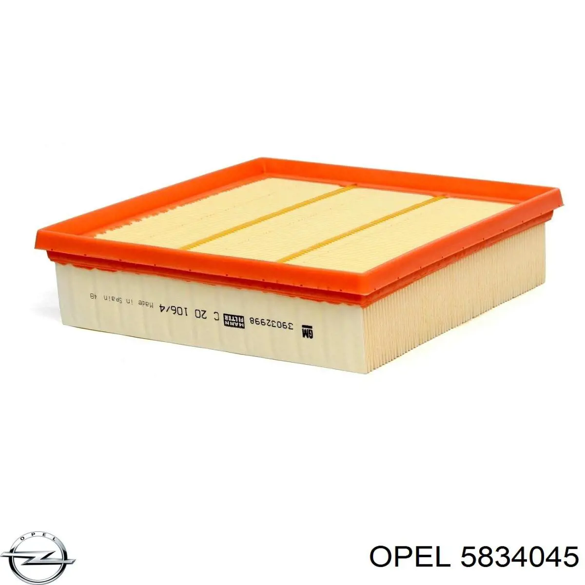 5834045 Opel Caixa de filtro de ar