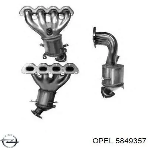 5849357 Opel Tubo coletor de escape