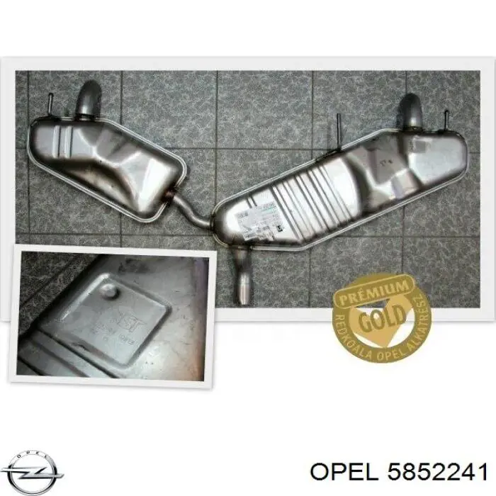 Silenciador, parte traseira Opel 5852241 preço, a partir de 266,39 USD