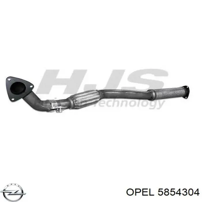 Compre 5854304 Opel Tubo de admissão dianteiro (calças) do silenciador