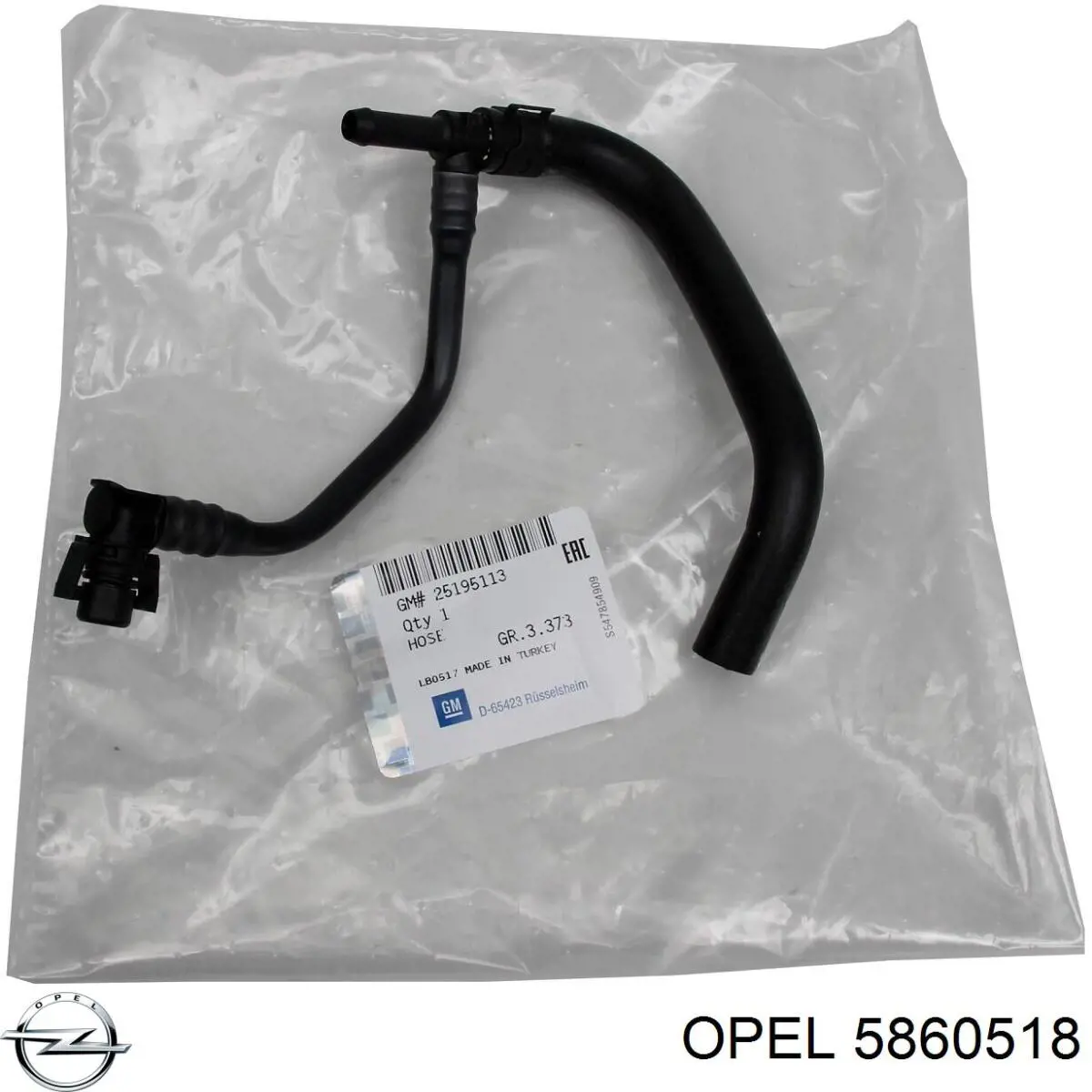 5860518 Opel Mangueira (cano derivado) de esfriamento por líquido de turbina, linha de combustível de retorno