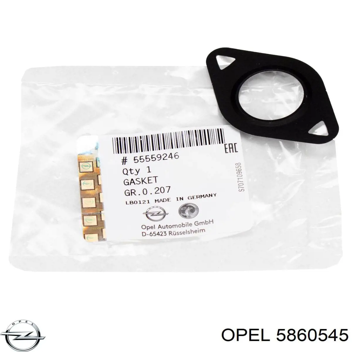 5860545 Opel Vedante de turbina dos gases de escape, escape