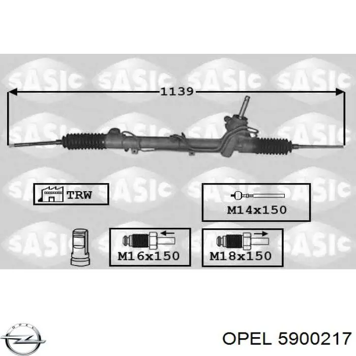 Cremalheira da direção General Motors 93170303 preço, a partir de 63,44 USD