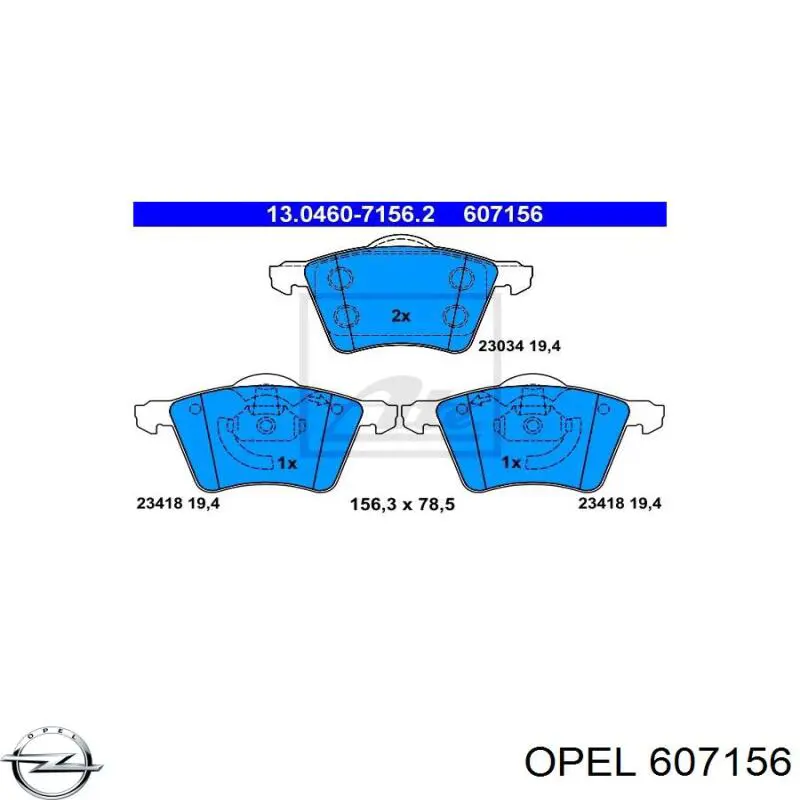 607156 Opel Cabeça de motor (CBC)