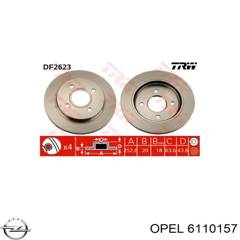 Compre 6110157 Opel 