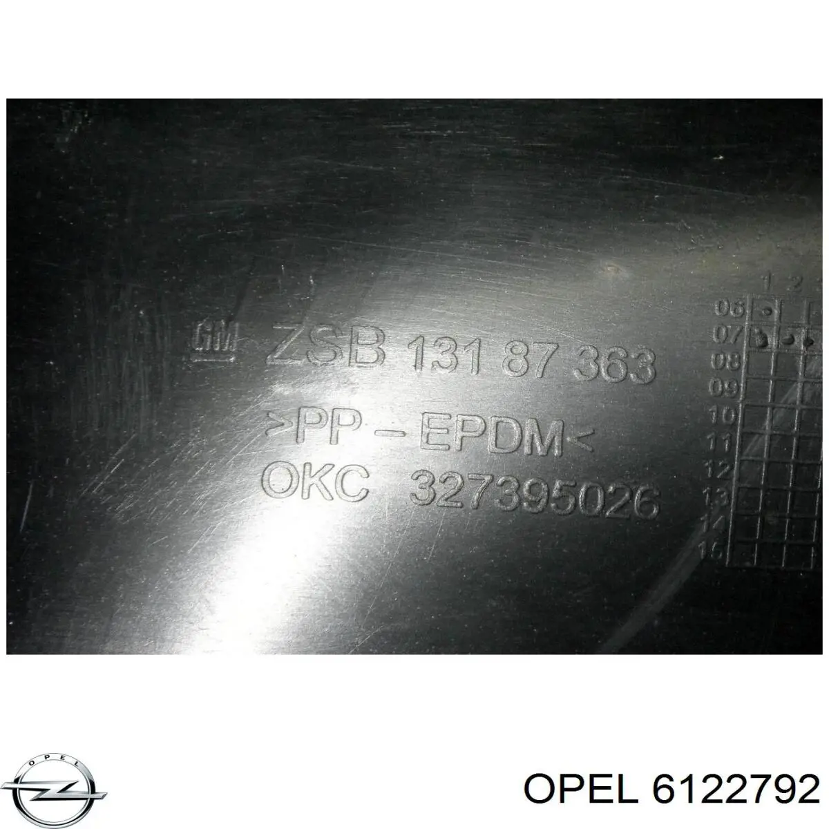 Compre 6122792 Opel Guarda-barras do pára-lama traseiro direito