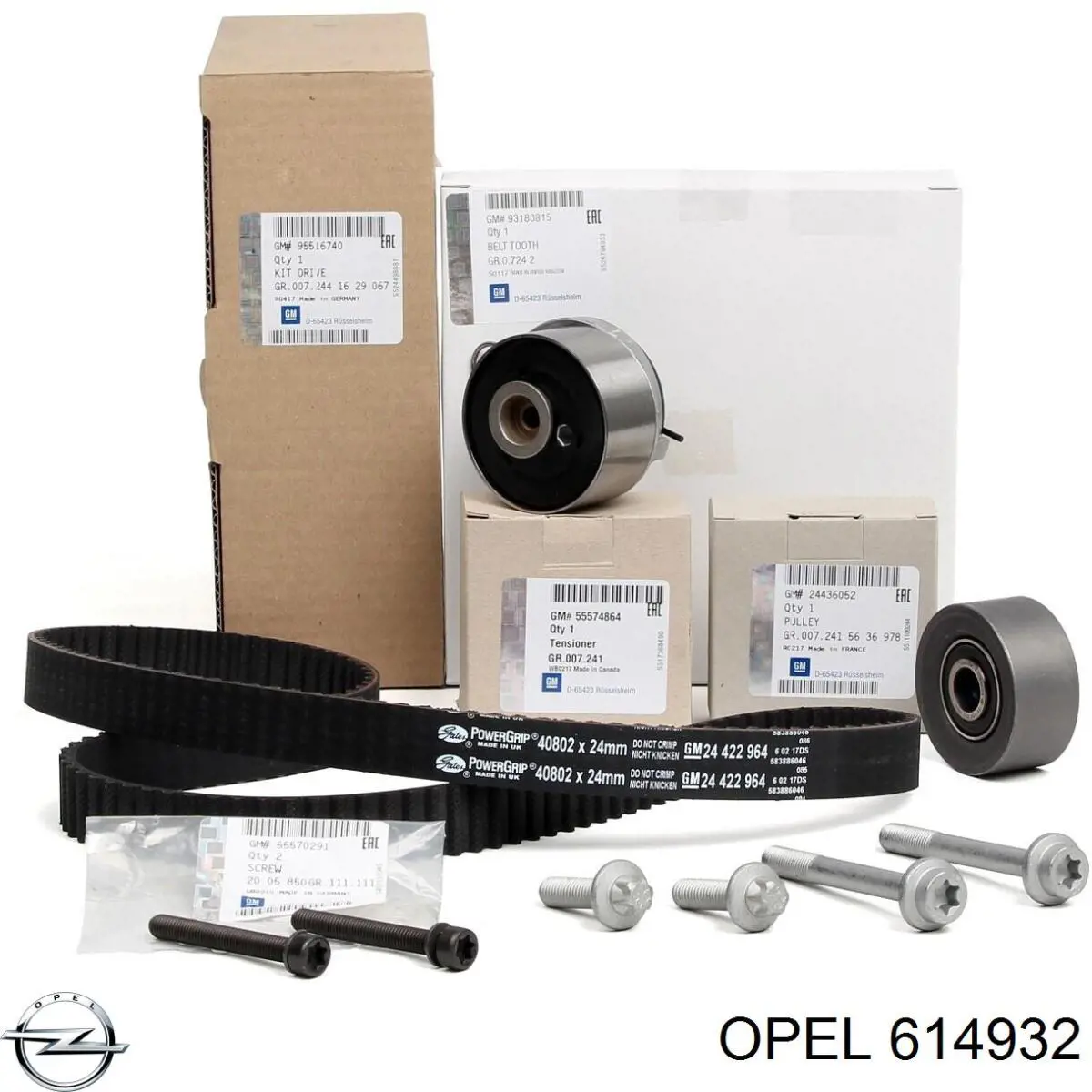 614932 Opel Parafuso da polia de cambota