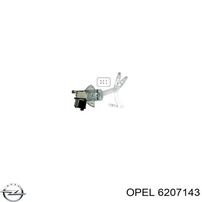 6207143 Opel Motor de acionamento de vidro da porta dianteira esquerda