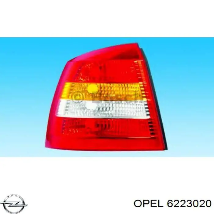 6223020 Opel Lanterna traseira direita