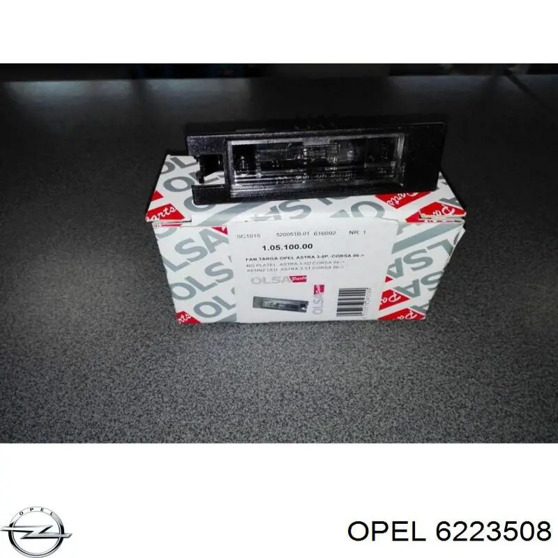 Compre 6223508 Opel Lanterna da luz de fundo de matrícula traseira