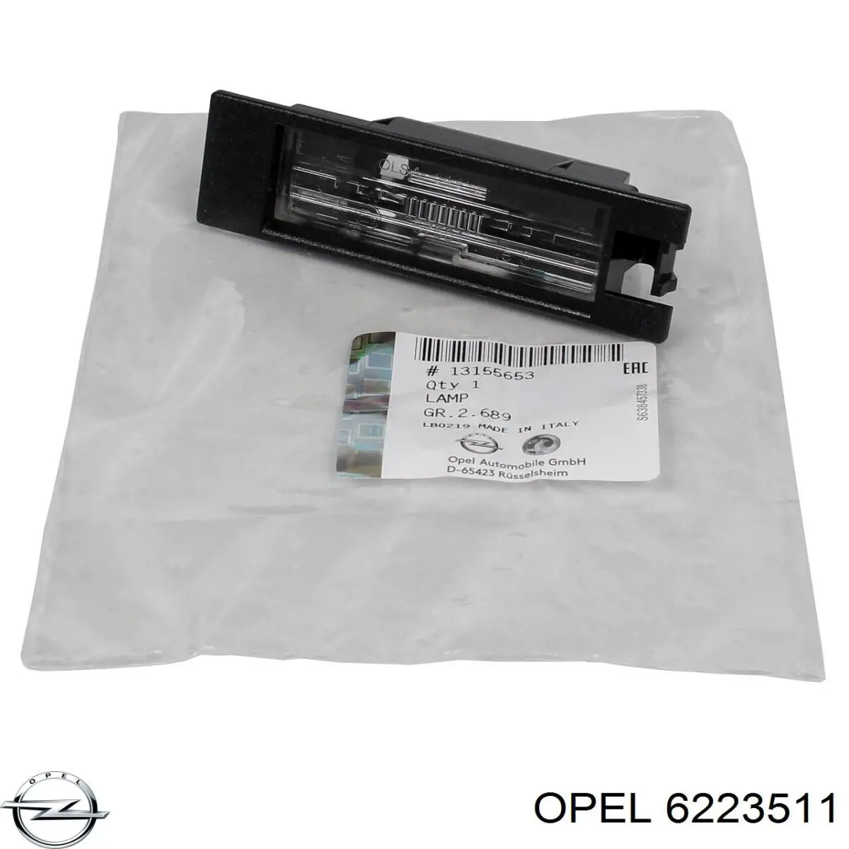 Lanterna da luz de fundo de matrícula traseira Opel 6223511 preço, a partir de 10,25 USD