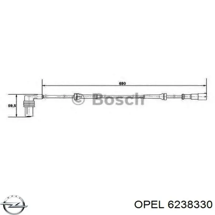 Sensor dianteiro de ABS General Motors 90509421 preço, a partir de 108,84 USD