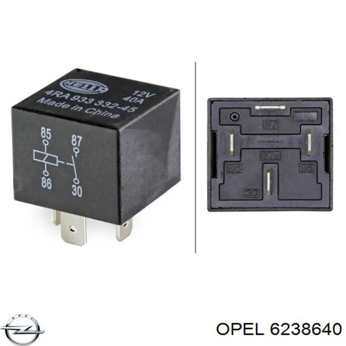 6238640 Opel Relê do compressor de suspensão pneumática