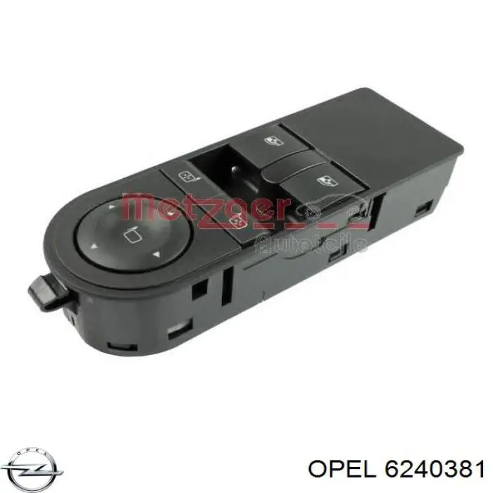 Unidade de botões dianteira esquerda de controlo de elevador de vidro Opel 6240381 preço, a partir de 53,33 USD