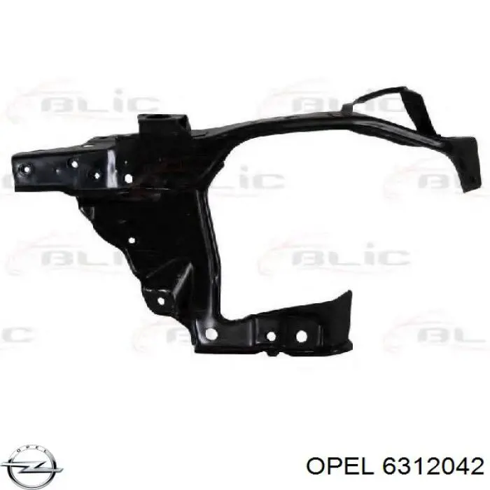 Compre 6312042 Opel Suporte direito do radiador (painel de montagem de fixação das luzes)