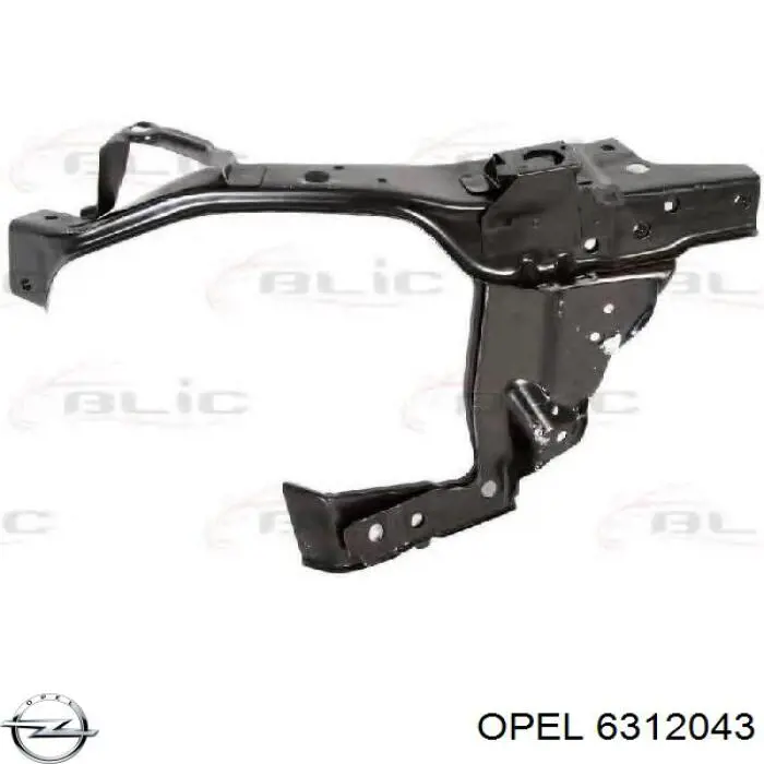 Compre 6312043 Opel Suporte esquerdo do radiador (painel de montagem de fixação das luzes)