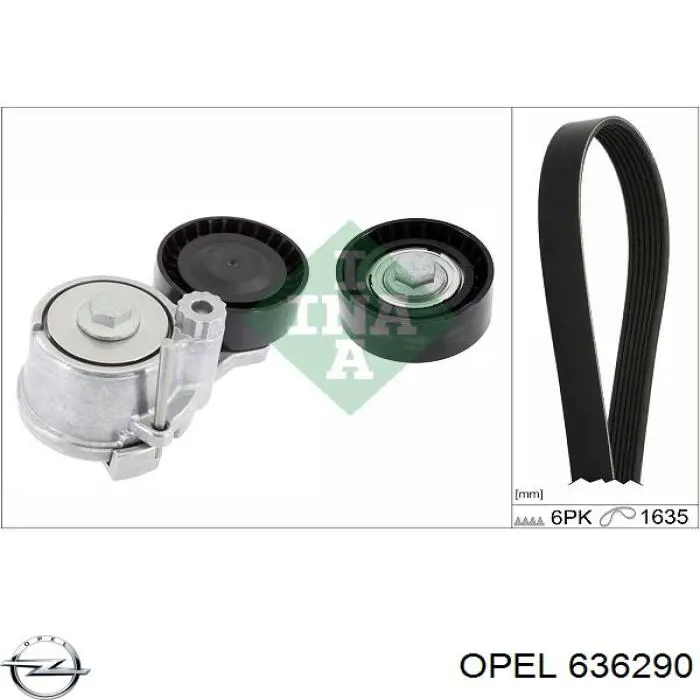 Rolo parasita da correia de transmissão Opel 636290 preço, a partir de 19,69 USD