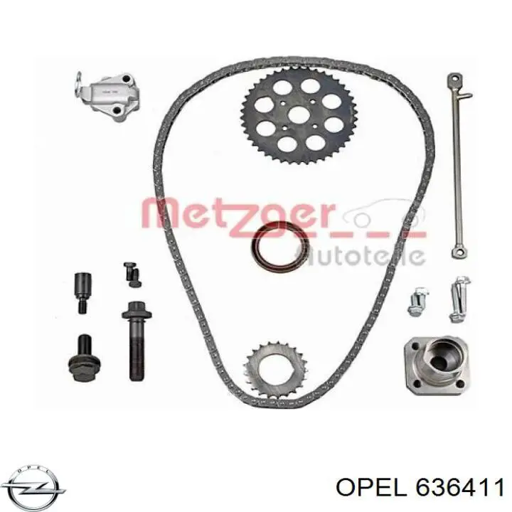 636411 Opel Parafuso da engrenagem da árvore distribuidora