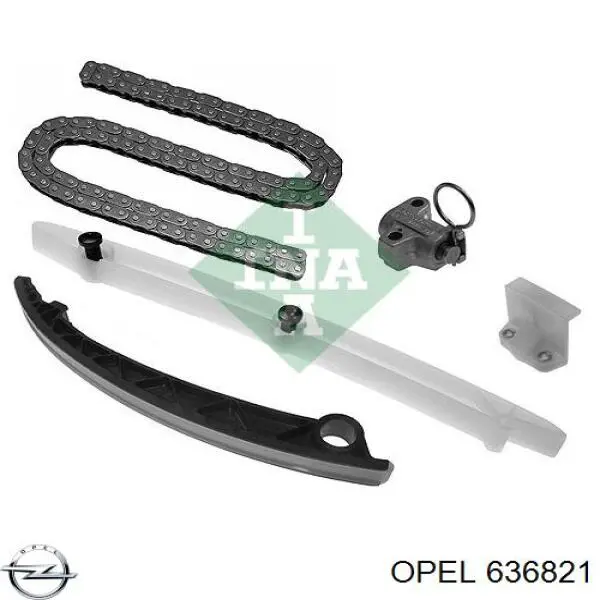 636821 Opel Amortecedor de cadeia do mecanismo de distribuição de gás, esquerdo