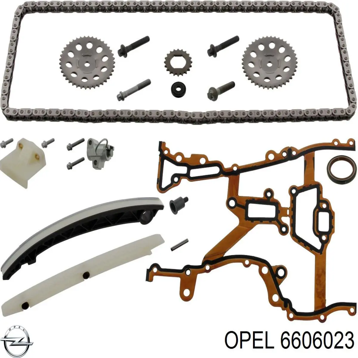 Compre 6606023 Opel Cadeia do mecanismo de distribuição de gás, kit
