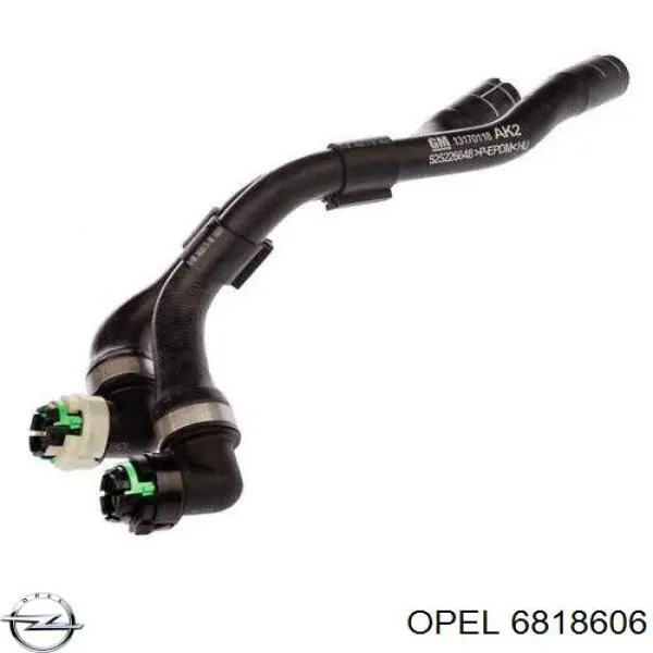 6818606 Opel Mangueira do radiador de aquecedor (de forno), dupla