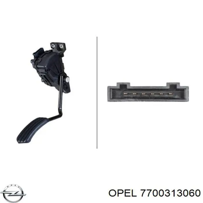 Pedal de gás (de acelerador) Opel 7700313060 preço, a partir de 66,40 USD