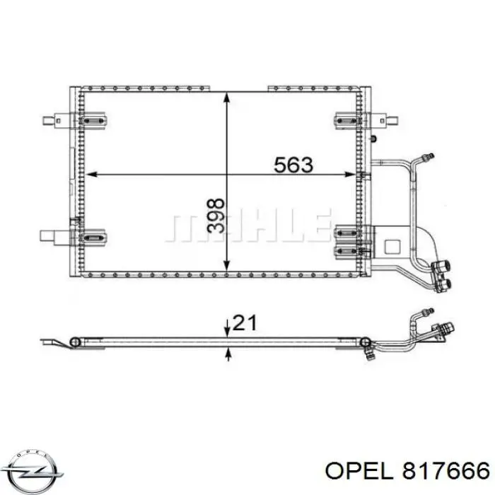 Radiador de óleo (frigorífico), debaixo de filtro 55211908 Fiat/Alfa/Lancia