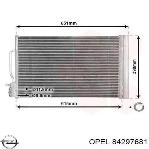 Compre 84297681 Opel Radiador de aparelho de ar condicionado