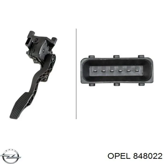 Compre 848022 Opel Pedal de gás (de acelerador)