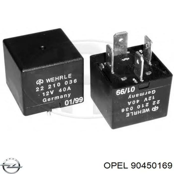 90450169 Opel Relê de ventilador