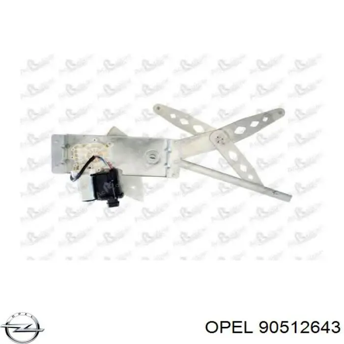 90512643 Opel Mecanismo de acionamento de vidro da porta dianteira esquerda