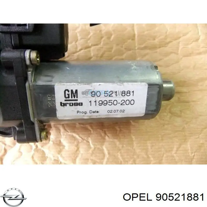 Compre 90521881 Opel Motor de acionamento de vidro da porta dianteira esquerda