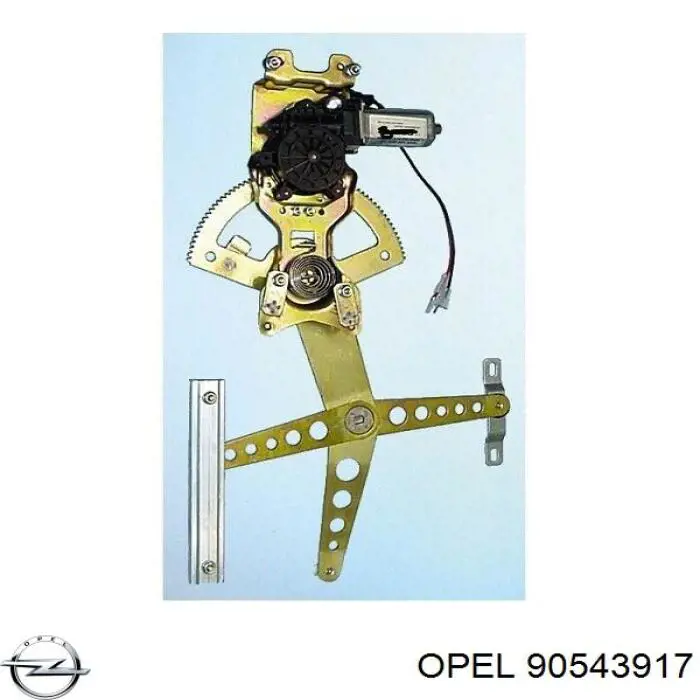 Compre 90543917 Opel Mecanismo de acionamento de vidro da porta dianteira esquerda
