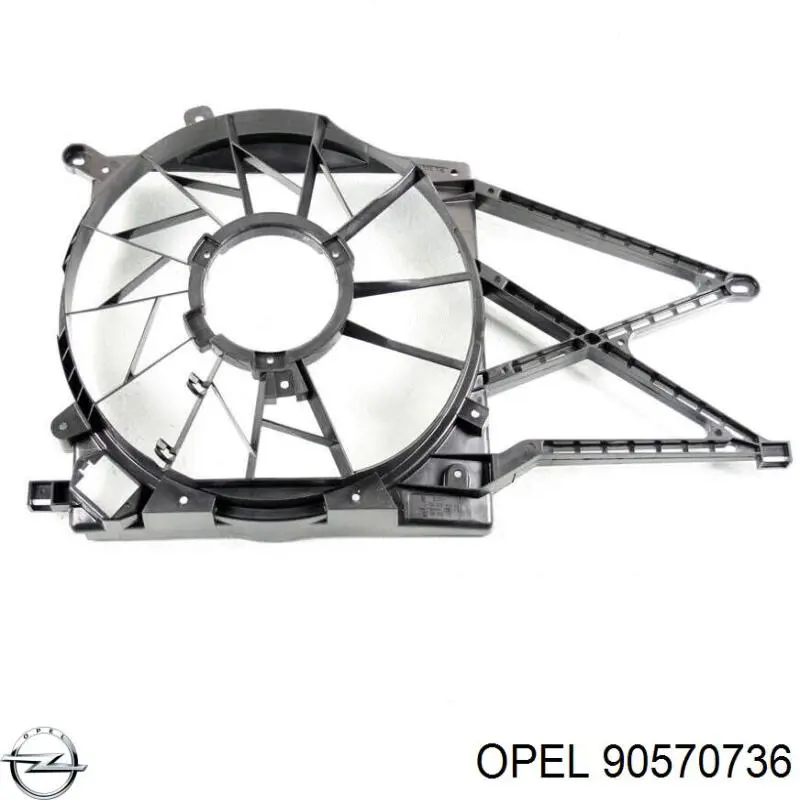 90570736 Opel Difusor do radiador de esfriamento